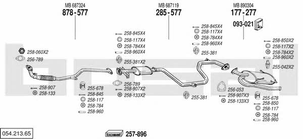  054.213.65 Exhaust system 05421365