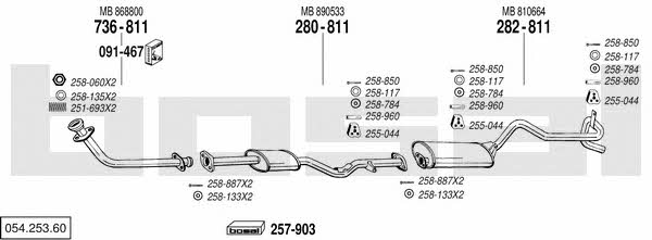 Bosal 054.253.60 Exhaust system 05425360