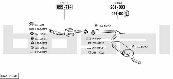 06298101 Bosal Exhaust system
