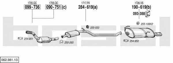 06298113 Bosal Exhaust system