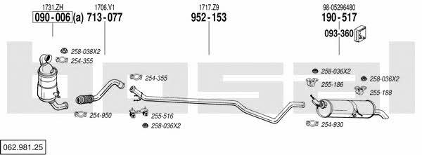 06298125 Bosal Exhaust system