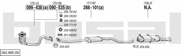 Bosal 062.985.09 Exhaust system 06298509 06298509 Bosal Exhaust system