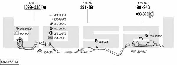 06298518 Bosal Exhaust system
