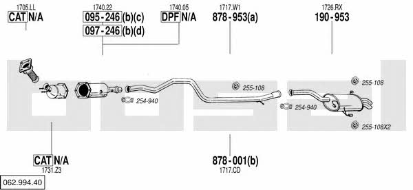  062.994.40 Exhaust system 06299440