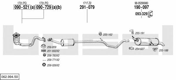  062.994.50 Exhaust system 06299450