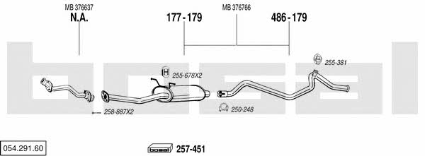 Bosal 054.291.60 Exhaust system 05429160