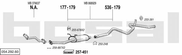Bosal 054.292.60 Exhaust system 05429260