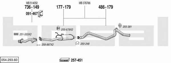 Bosal 054.293.60 Exhaust system 05429360