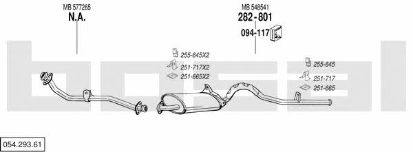 Bosal 054.293.61 Exhaust system 05429361