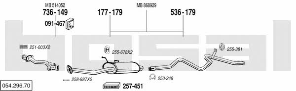 Bosal 054.296.70 Exhaust system 05429670