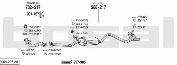 Bosal 054.296.80 Exhaust system 05429680