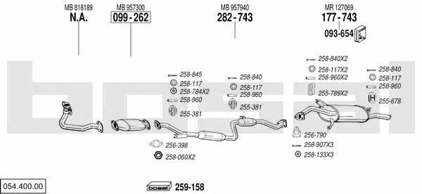  054.400.00 Exhaust system 05440000
