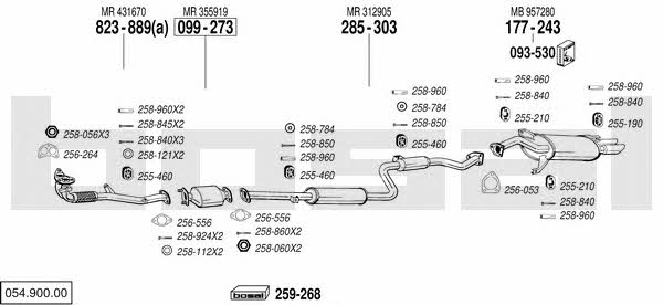 Bosal 054.900.00 Exhaust system 05490000