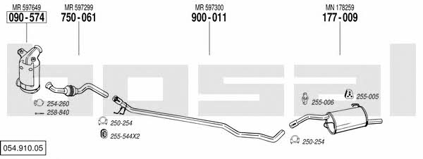 Bosal 054.910.05 Exhaust system 05491005