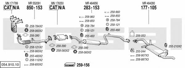  054.910.10 Exhaust system 05491010