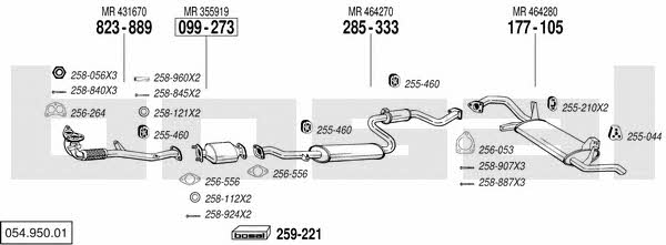  054.950.01 Exhaust system 05495001