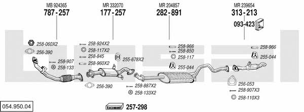  054.950.04 Exhaust system 05495004