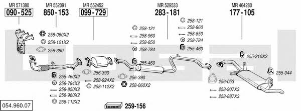 Bosal 054.960.07 Exhaust system 05496007