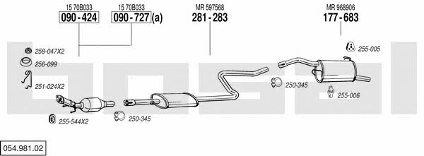 Bosal 054.981.02 Exhaust system 05498102