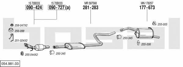 Bosal 054.981.03 Exhaust system 05498103