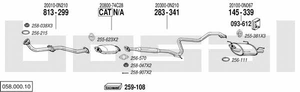  058.000.10 Exhaust system 05800010