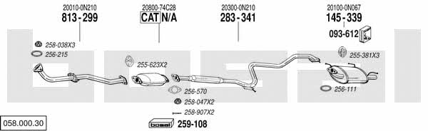  058.000.30 Exhaust system 05800030