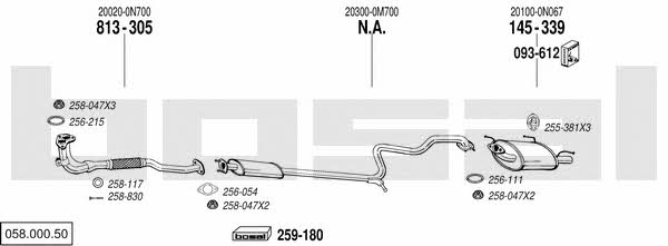 Bosal 058.000.50 Exhaust system 05800050