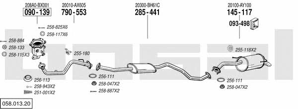 Bosal 058.013.20 Exhaust system 05801320