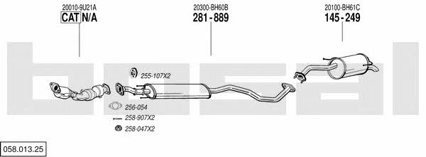 Bosal 058.013.25 Exhaust system 05801325