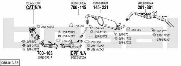  058.013.35 Exhaust system 05801335