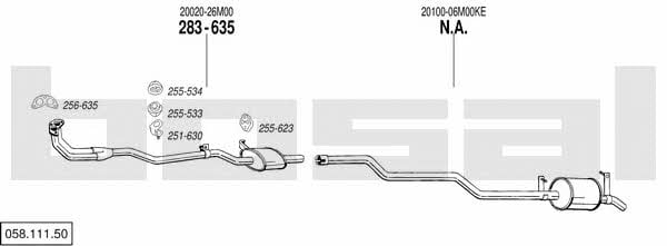  058.111.50 Exhaust system 05811150