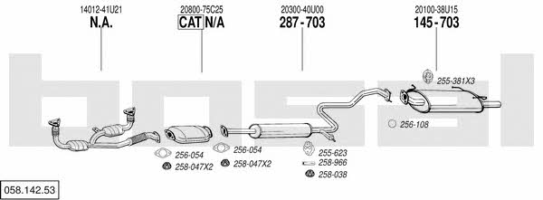 Bosal 058.142.53 Exhaust system 05814253