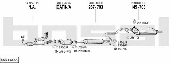  058.143.55 Exhaust system 05814355