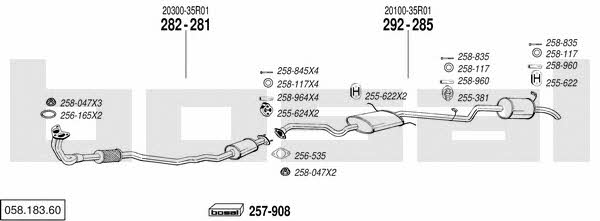  058.183.60 Exhaust system 05818360