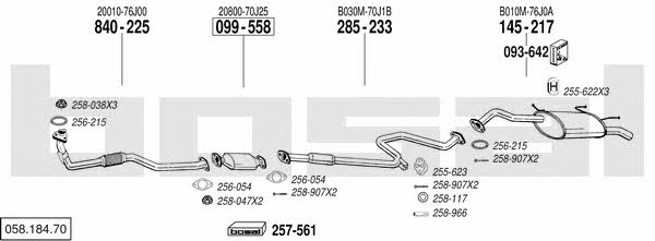 Bosal 058.184.70 Exhaust system 05818470 05818470 Bosal Exhaust system