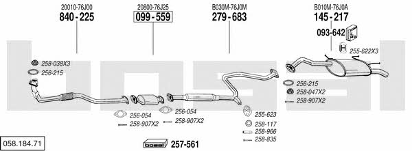 Bosal 058.184.71 Exhaust system 05818471 05818471 Bosal Exhaust system