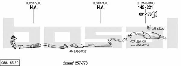 Bosal 058.185.50 Exhaust system 05818550 05818550 Bosal Exhaust system