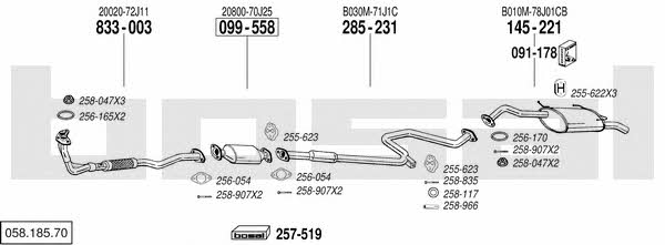 Bosal 058.185.70 Exhaust system 05818570 05818570 Bosal Exhaust system