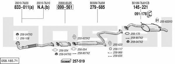 Bosal 058.185.71 Exhaust system 05818571 05818571 Bosal Exhaust system