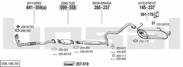  058.186.55 Exhaust system 05818655