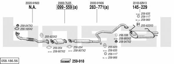 05818656 Bosal Exhaust system