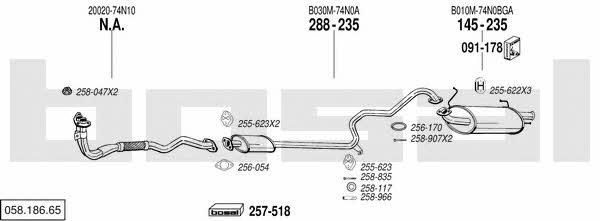  058.186.65 Exhaust system 05818665