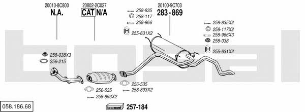  058.186.68 Exhaust system 05818668