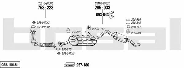 Bosal 058.186.81 Exhaust system 05818681
