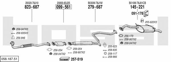 Bosal 058.187.51 Exhaust system 05818751