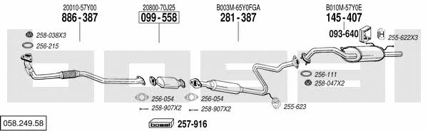 Bosal 058.249.58 Exhaust system 05824958
