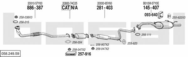 Bosal 058.249.59 Exhaust system 05824959