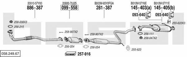 Bosal 058.249.67 Exhaust system 05824967