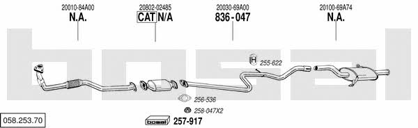 Bosal 058.253.70 Exhaust system 05825370
