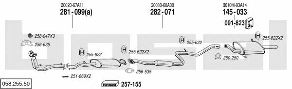 Bosal 058.255.50 Exhaust system 05825550